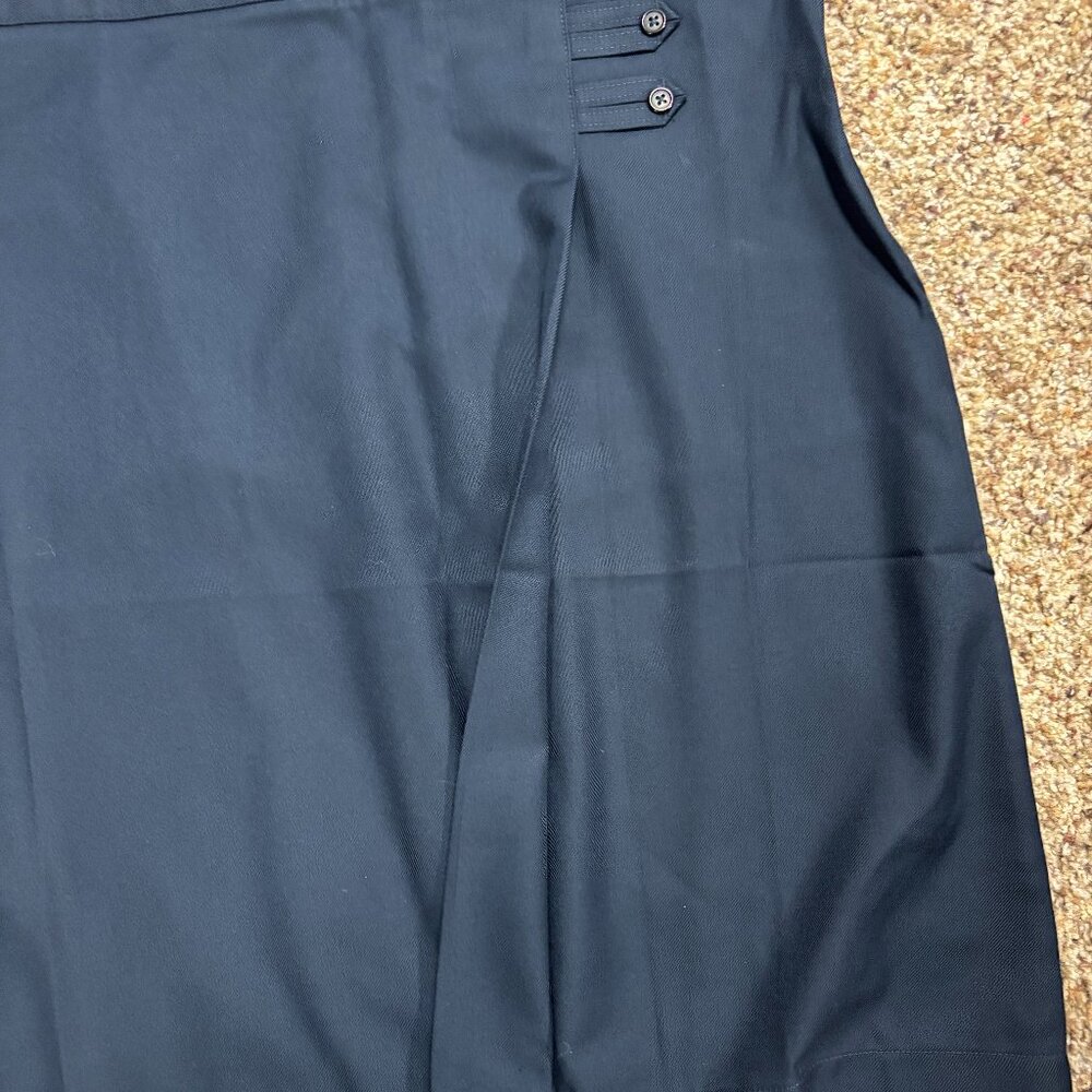 Lands End Navy Blue One Pleated Skirt - NWOT - Women's Size 14 - 2107 - Picture 2 of 4